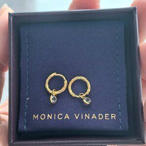 Monica Vinader Mini Gemstone Huggie Earrings